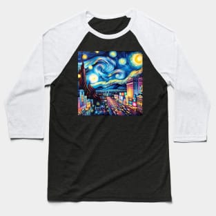 Las Vegas Strip Starry Night - Beautiful Iconic Places Baseball T-Shirt